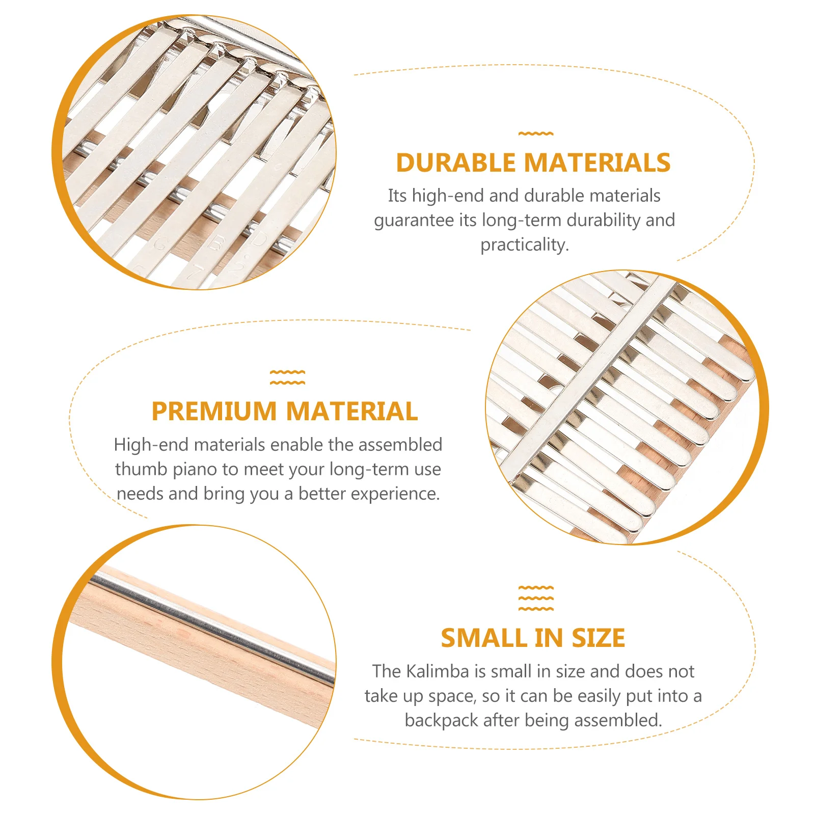 

1Set Thumb Piano DIY Accessories Kalimba Replacement Kit Highend Materials Longterm Durability DIY Kalimba Kit