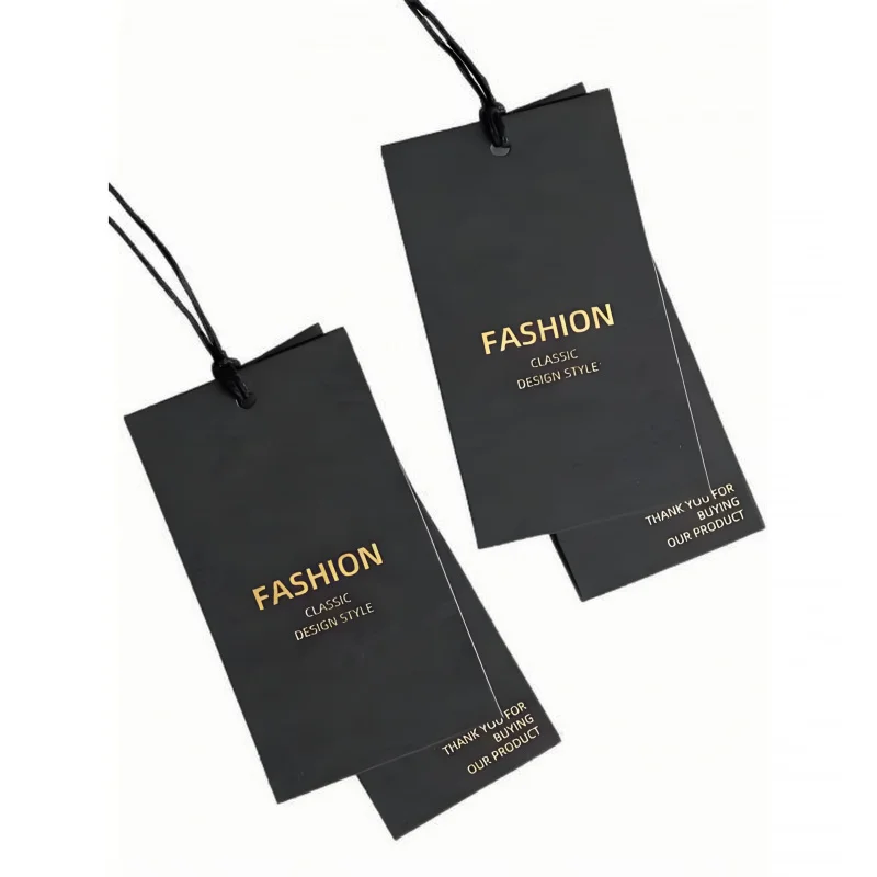 Custom..pieces.High Grade Customized Clothing Hang Factory Luxury Paper Business Card Garments with Hang Lo