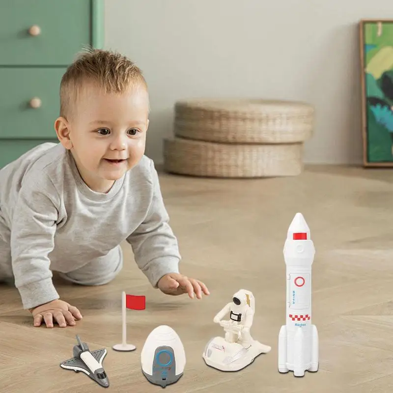 Space Rocket Toy Space Station Toy Set For Children Astronaut Venture Space Set Space Rover Shuttle Space Station Birthday Gift