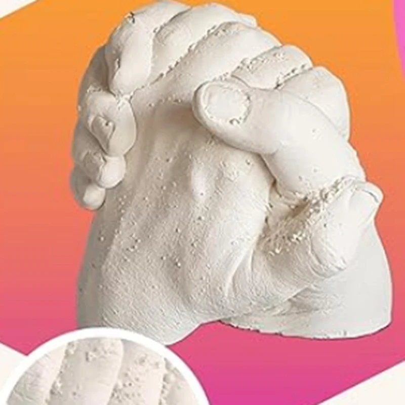 Hand Casting Couples Realistic Stone Sculpture For Two DIY Mother's Day Handmade Mold Hand Cast Plaster Clone Finger