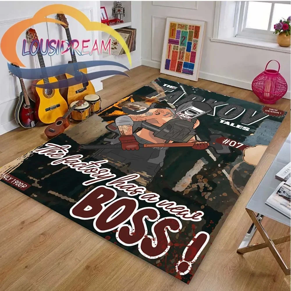 Halloween Horrible Movie Vintage Posters Area Rug Large Carpet for Living Room Bedroom,,Playing Doormat Decor,Non-slip Floor Mat