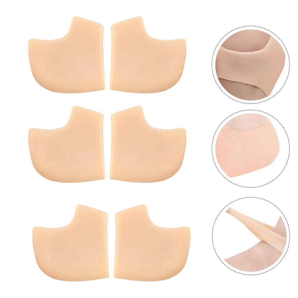 

3pcs Gel Heel Cushion Socks Foot Care Protector Moisturizing Skin Softener For Cracked Dry Heels Pain Relief Callus Protection