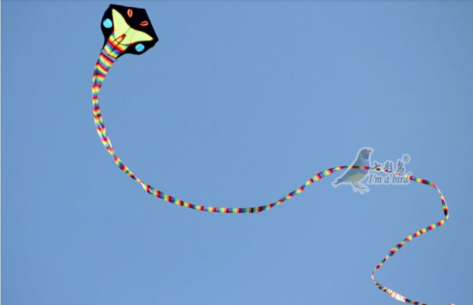 Large 8/15m Variety Of Snake /Power Cobra Kite Animal Wind Kites Outdoor Fun For Children Adults With Hand Line Factory Outlet