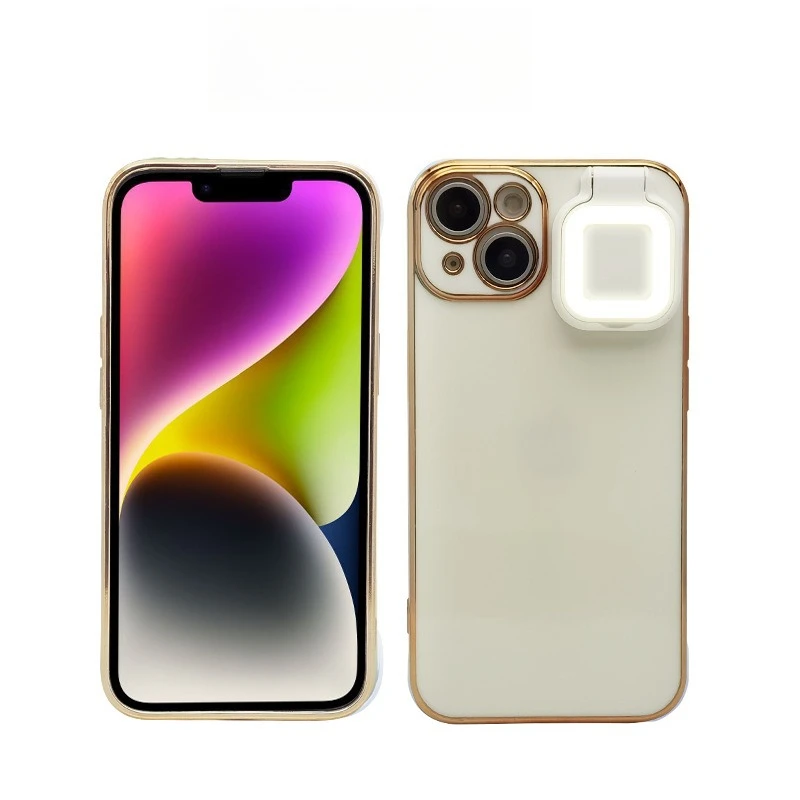 

Phone case, protective case Internet celebrity phone case, small round selfie ring with filling light