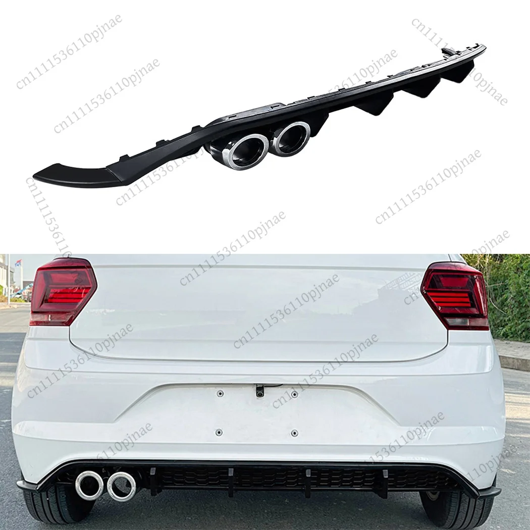 Car Rear Bumper Diffuser Lip Splitters Spoiler Rear Bumper Protector Guard For Volkswagen Polo MK6 2019-2024