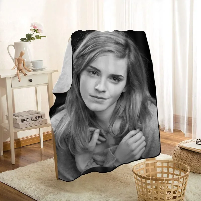 بطانية محمولة مع طباعة للمنزل والأريكة ، وصلت حديثًا ، إيما وواتسون ، رمي ناعم ، مفروشات ، غطاء سفر ، بالغ #5