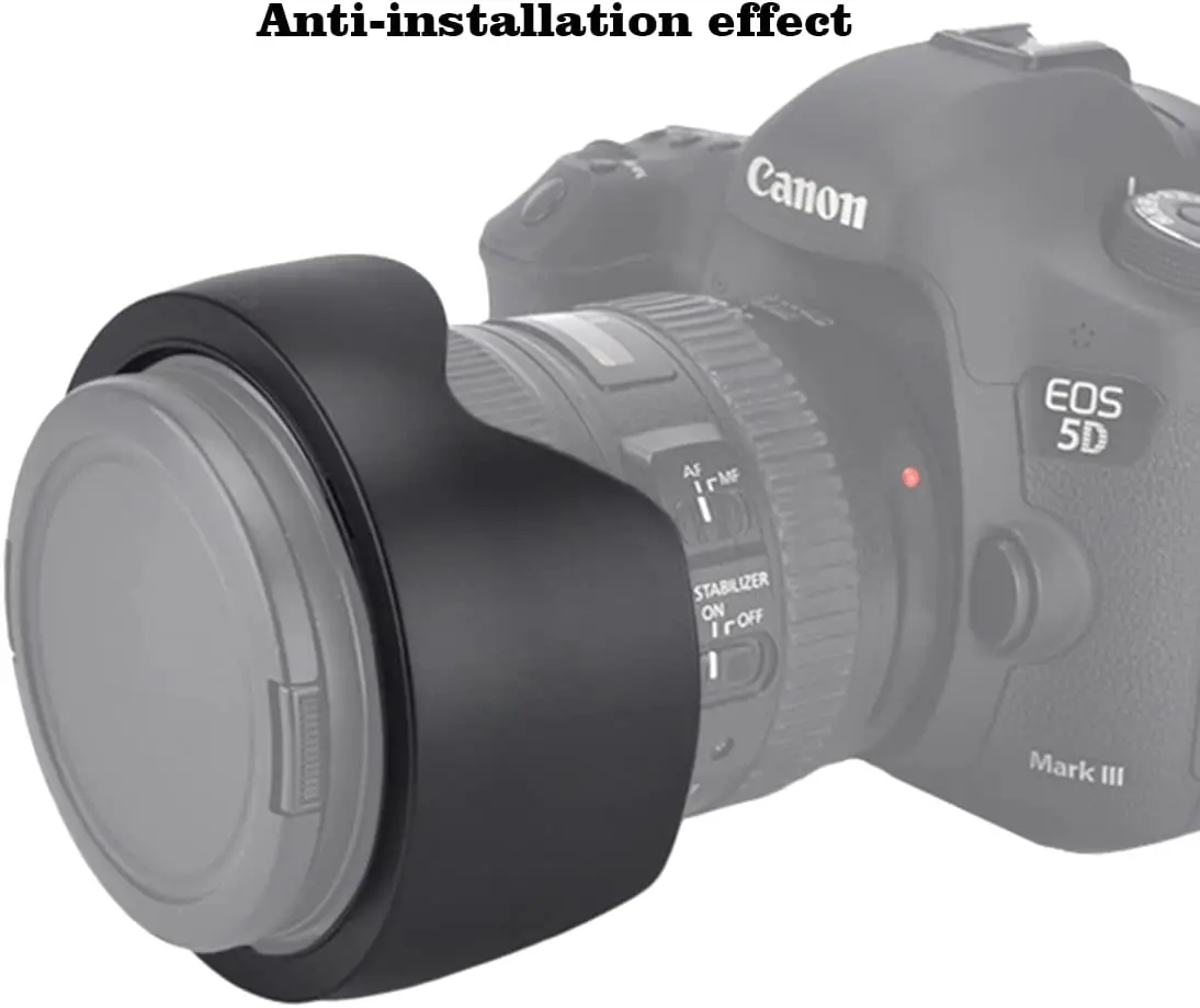 غطاء غطاء عدسة حربة EW83H لمرشح الأشعة فوق البنفسجية لكاميرات Canon EF 24-105mm f/4L هو عدسة USM 24-105 على EOS 90D 80D 70D 5D III IV 6D 7D Mark II