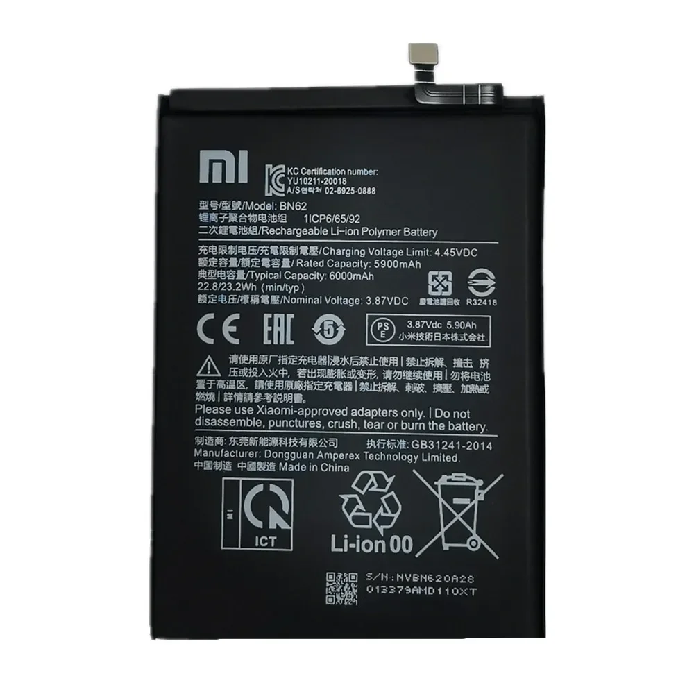 2024 Year Original Xiao mi Battery For Xiaomi Redmi Note 10 9 Pro / 9 (5G) / 9T MTK 800U / Redmi 9T 9 (4G) POCO M3 Phone Bateria