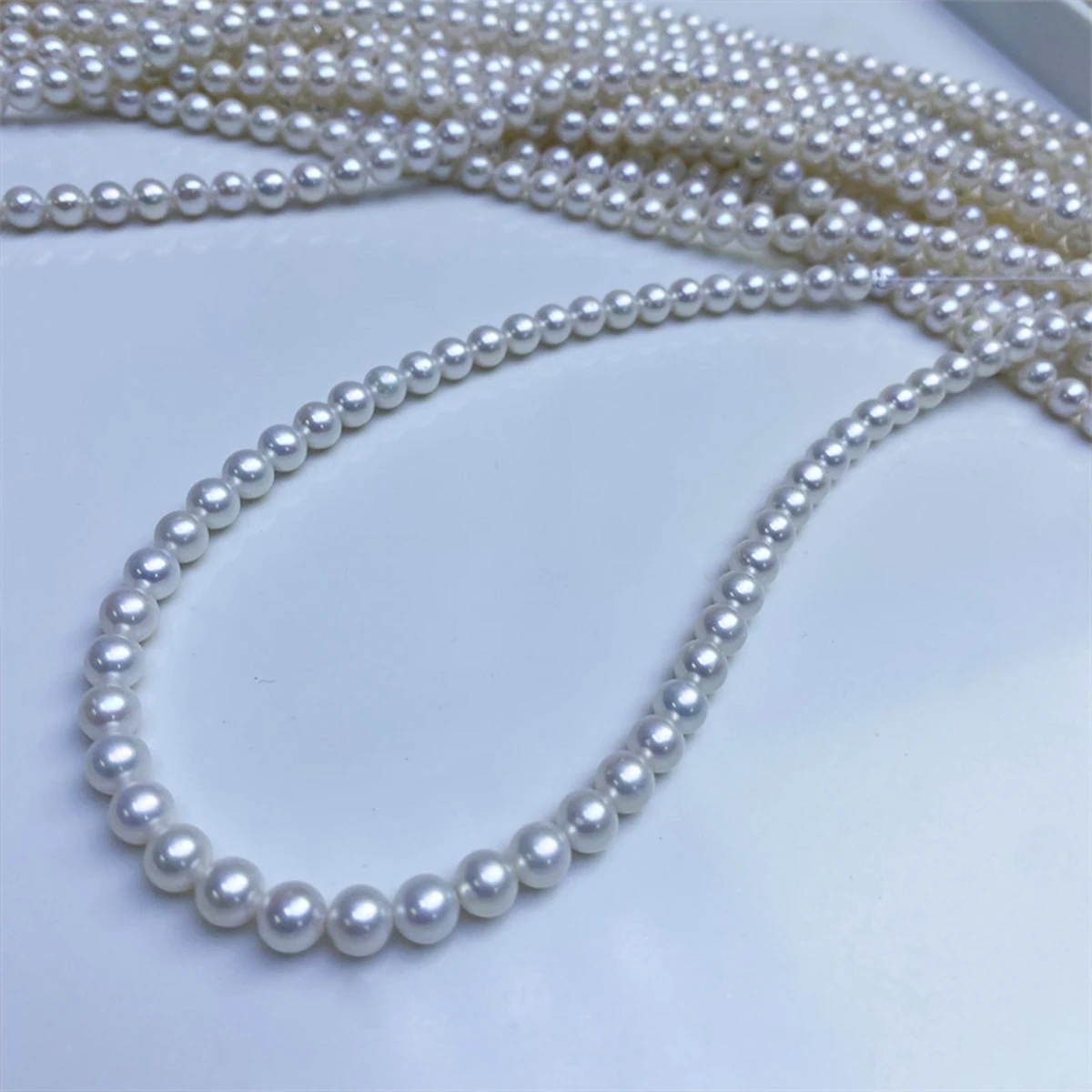 

7-8mm Strong Light 6A+ Natural Freshwater Pearl Round Beads High Quality for DIY Necklace Bracelets Jewelry Making Accessories