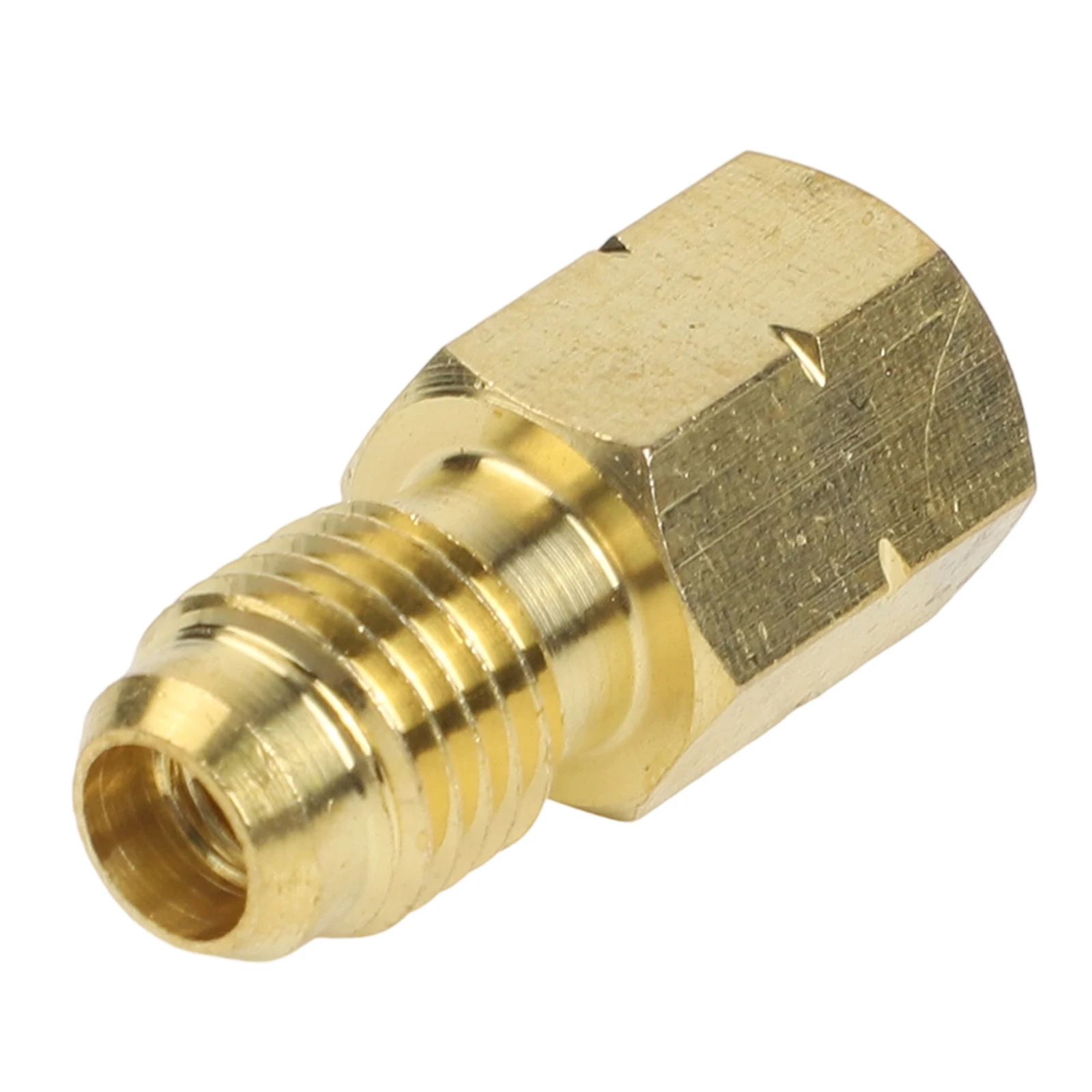 Brass for r32 LeftHanded Thread Adapter 1/4 for sae Internal to 1/4 External for R454ABC for mini Split HVAC Charging and
