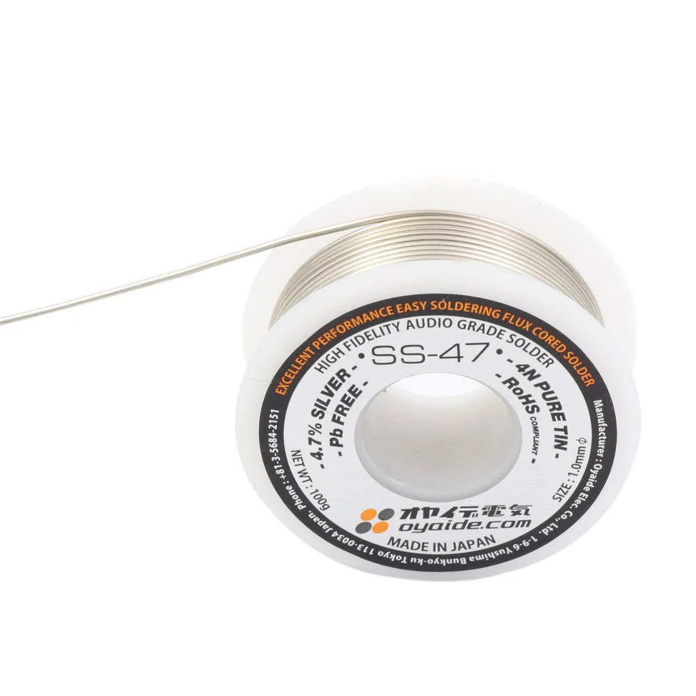 Hi-End 5meter Oyaide 4.7%Ag Silver Solder SS-47 1.0MM Japan Orginal Solder Wire Soldering Welding Wire For DIY HiFi