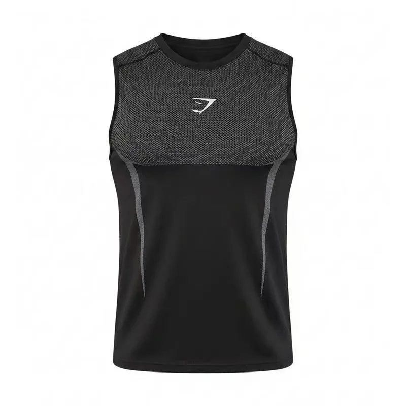 GYM SHARK ONYX 5.0 Men's Sports Tank Top, Adjustable Stretch Outdoor Running, Indoor Fitness T-shirt, Available in Multiple Colo