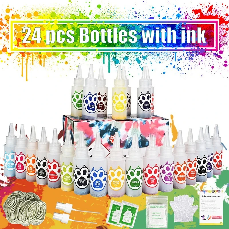 24-Color tie-dye set, creative DIY children's and adult handmade paint set