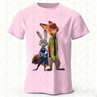 2025 Autumn Winter Men women Zootopia cartoon Judy Nick Print O-Neck Short Sleeve T Shirt For Men Men Clothing