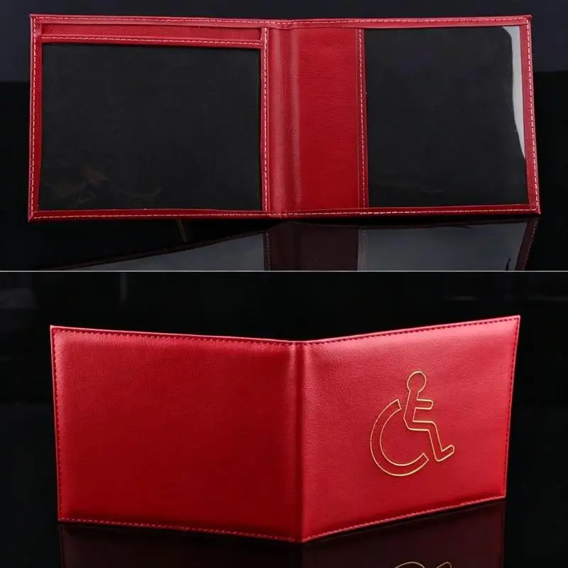 Handicap Parking‑Permit Holder Transparent Disabled Badge Cover Safe‑Display ID Document Wallet Protector Case For Car Use