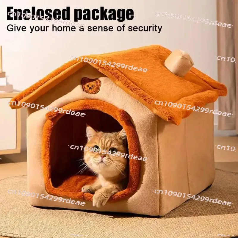 Thickened Pet Warm House Cat And Dog House Winter Warm Universal For All Seasons Detachable And Washable Cute New Comfortable