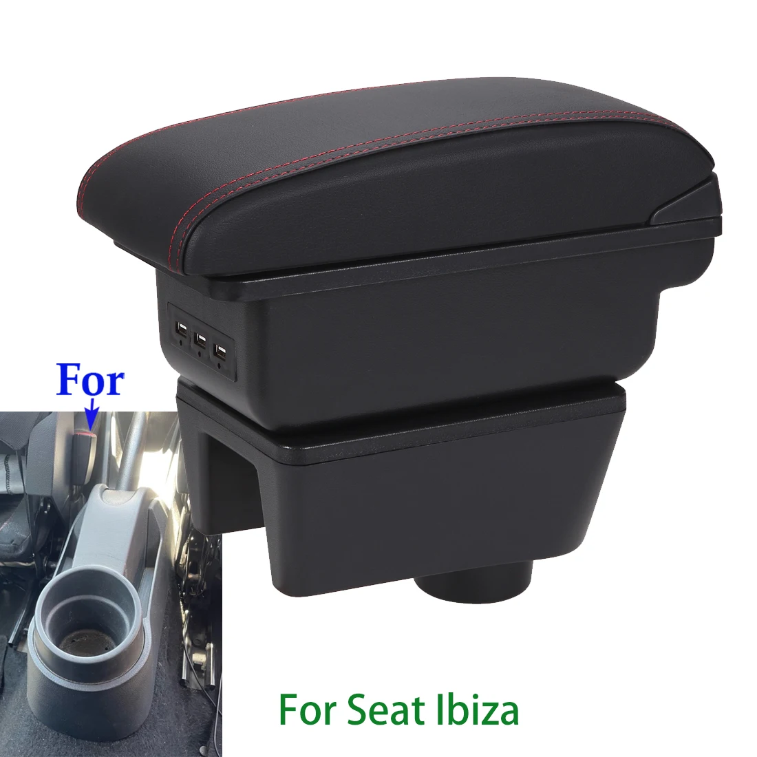 

Для Seat Ibiza подлокотник для Seat Ibiza 6j Ibiza 6L автомобильный подлокотник автоматический ящик для хранения усиление деталей интерьера автомобильные аксессуары