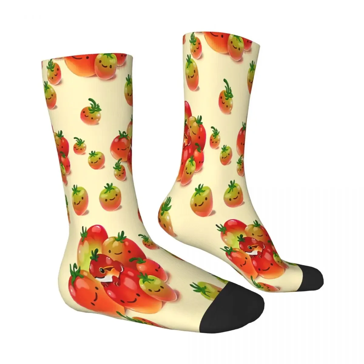 Tomato Frog Vegetable Socks Male Mens Women Winter Stockings Printed