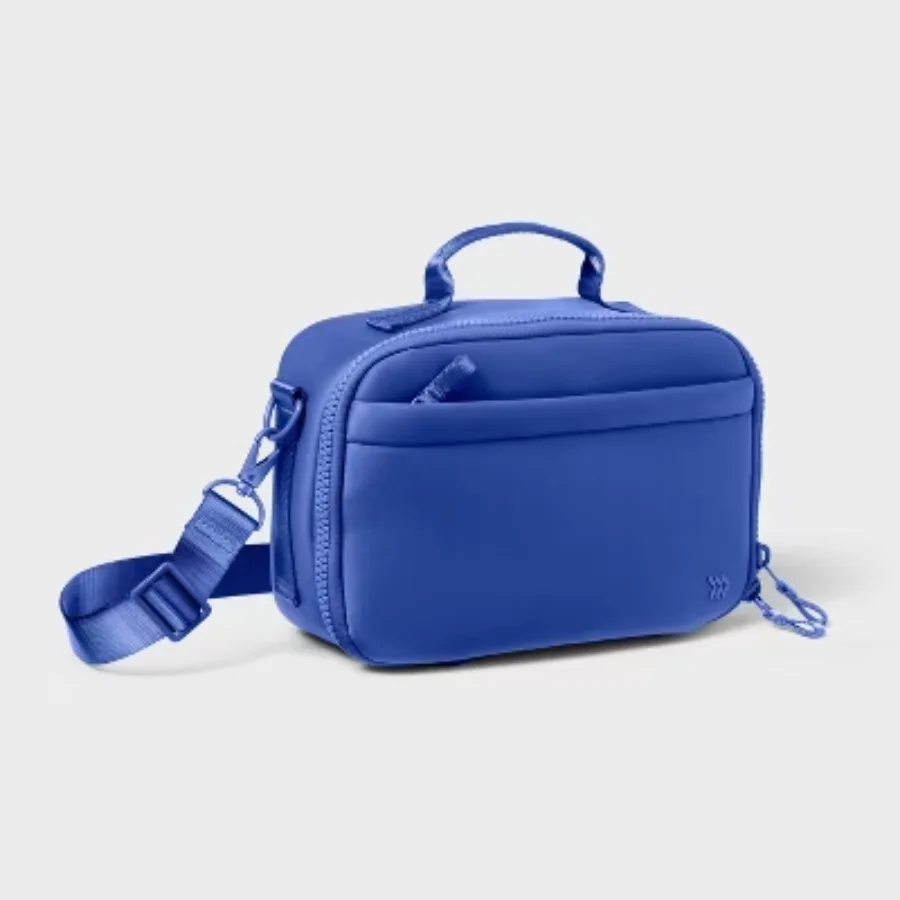 Faux Neoprene Insulated Lunch Bag, Soft Reusable Thermal Lunch Tote, Lightweight Water‑Resistant Carry Bag for Work & School