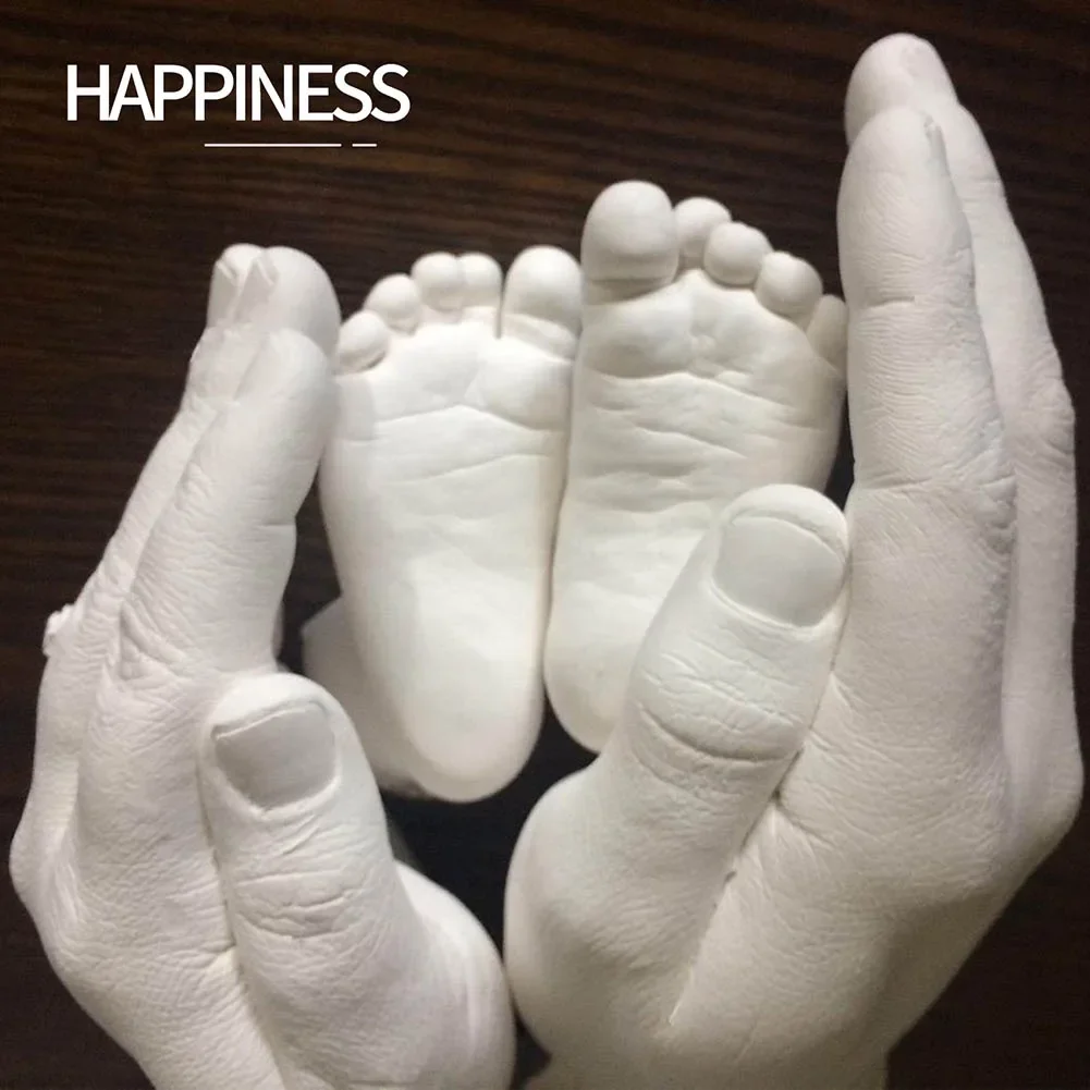 Hands Foots Printing Mold 3D DIY Accessories Clone Powder Plaster Casting Kit Handprint Footprints Baby Souvenir Memorial Molds