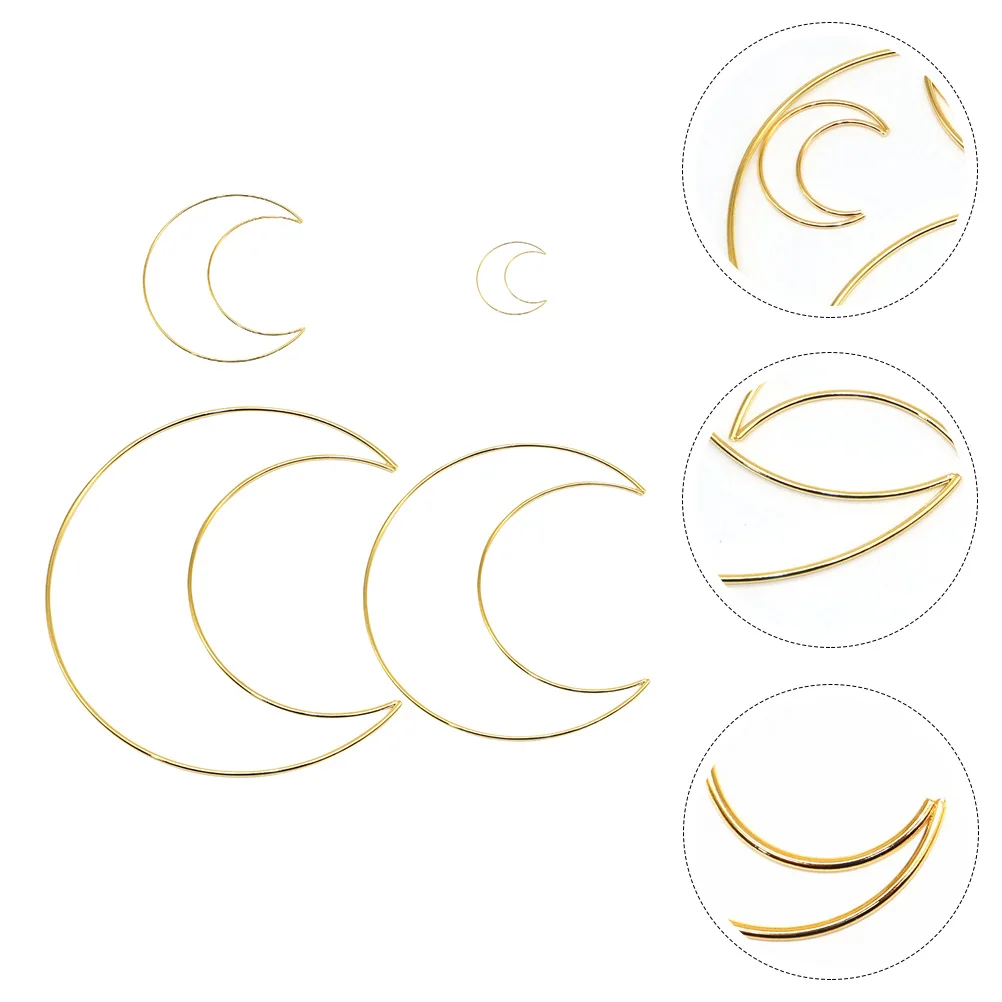 

12Pcs Gold Iron Moon Dream Catcher Rings Metal Frame DIY Dream Catcher Accessories for Handicraft Dreamcatcher Accessories
