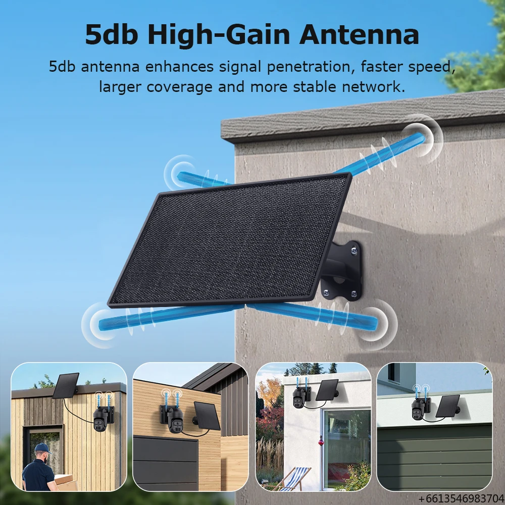 For 10W 4G Solar Mobile Router IP66 Waterproof 3MP CCTV Camera Home Surveillance Two-Way Audio Wireless Cloud Night Vision