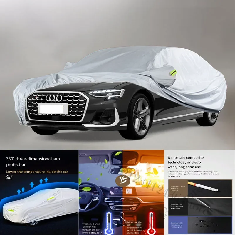 

For Audi S8 Fit Outdoor Protection Full Car Covers Snow Cover Sunshade Waterproof Dustproof Exterior Car cover protection