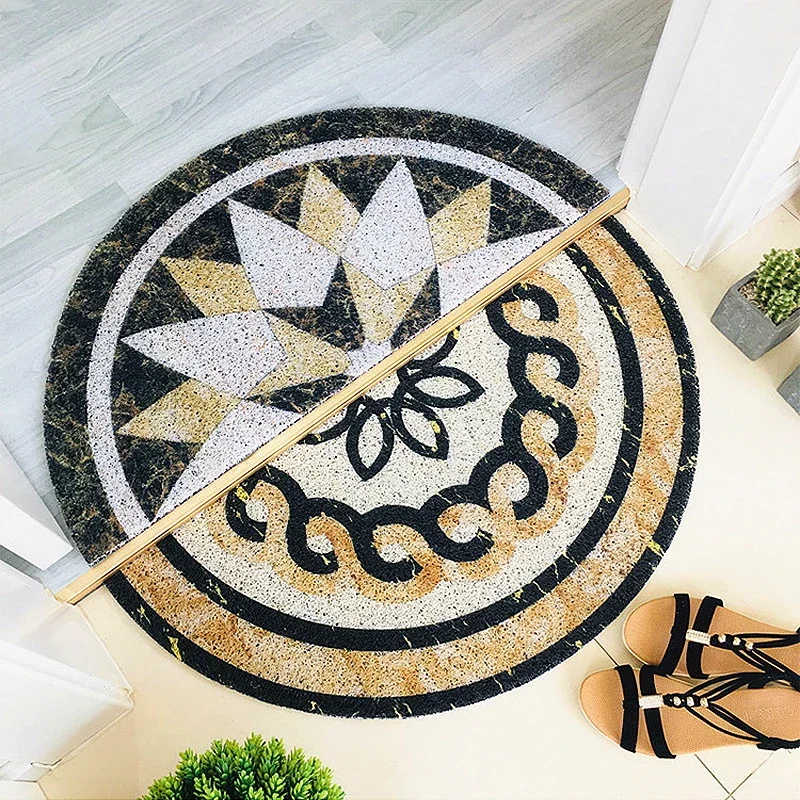Semi Circular Flower Marble Carpets Doormats Rugs For Home Bathroom Living Room Entrance Door Floor Stairs Kitchen Bedroom Hall