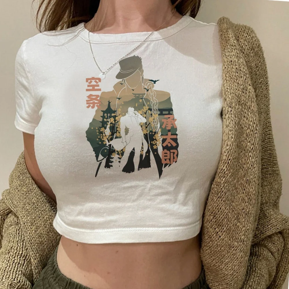 Jojo Bizarre Adventure cropped top female baddie jojifuku party harajuku grunge top tees grunge korean fashion jojifuku baddie