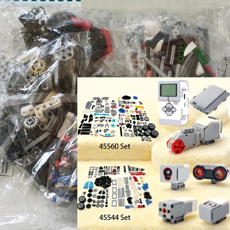 

NEW EV3 45544 Core Set 45560 Expansion Set Servo Motor Gyro Color Ultrasonic Sensor Mecanum wheels STEAM Robot Building Blocks