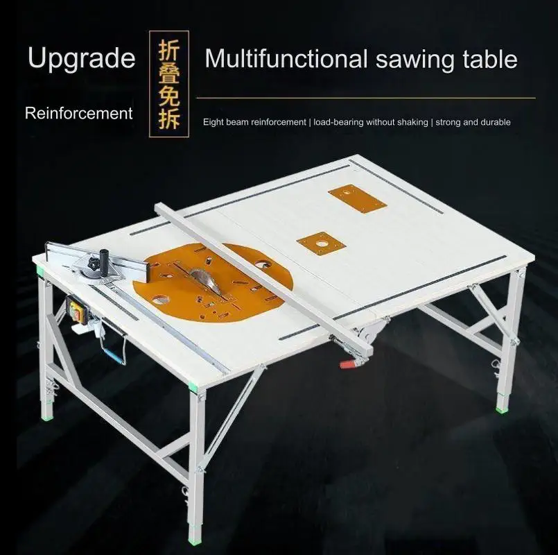 80*120cm Multifunctional Woodworking Workbench Small Saw Table Portable Folding Saw Table Decoration DIY Folding Workbench