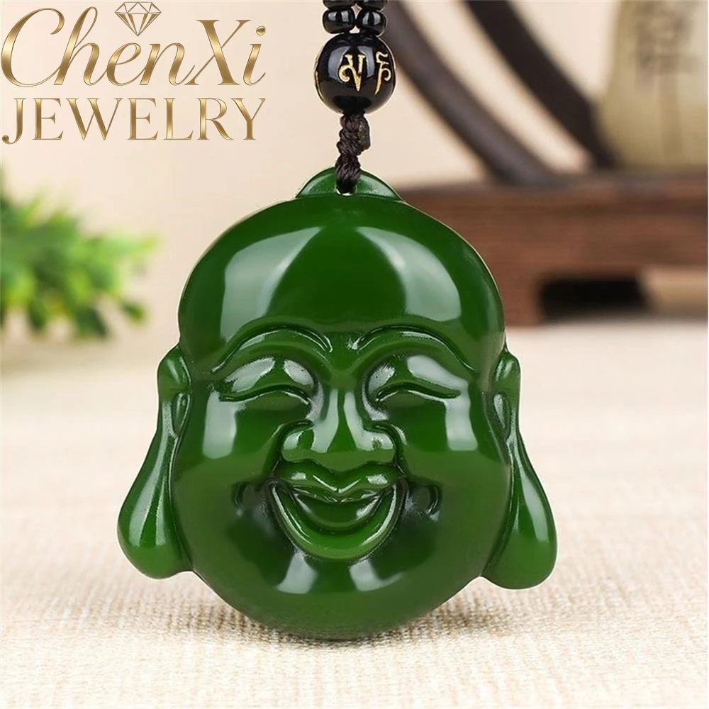 Natural Hetian Jade Maitreya Buddha Head Three-Dimensional Pendant Luxury Quality Fashion Jewelry Amulets And Mascots Exquisite