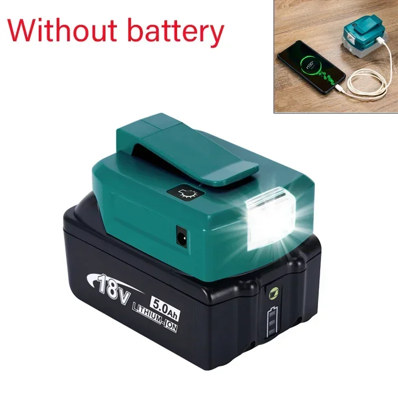 12W USB แบบพกพาไฟฉายไม่มีแบตเตอรี่สําหรับเครื่องมือไฟฟ้า Makita Charger ทํางาน 14.4-18V Li-Ion แบตเตอรี่