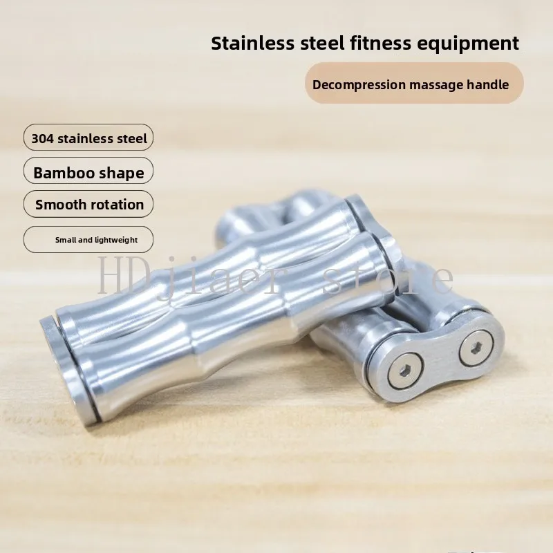 

Stainless steel decompression massage hand handle piece bamboo hand roll exercise finger joints the elderly relax muscles