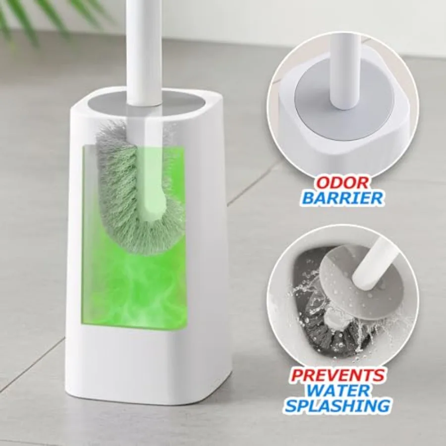 Disposable Toilet BrushandToilet Bowl Brush and Holder Set - Toilet Scrubber Brush, Toilet Bowl Cleaners, Household Essentials, view 6