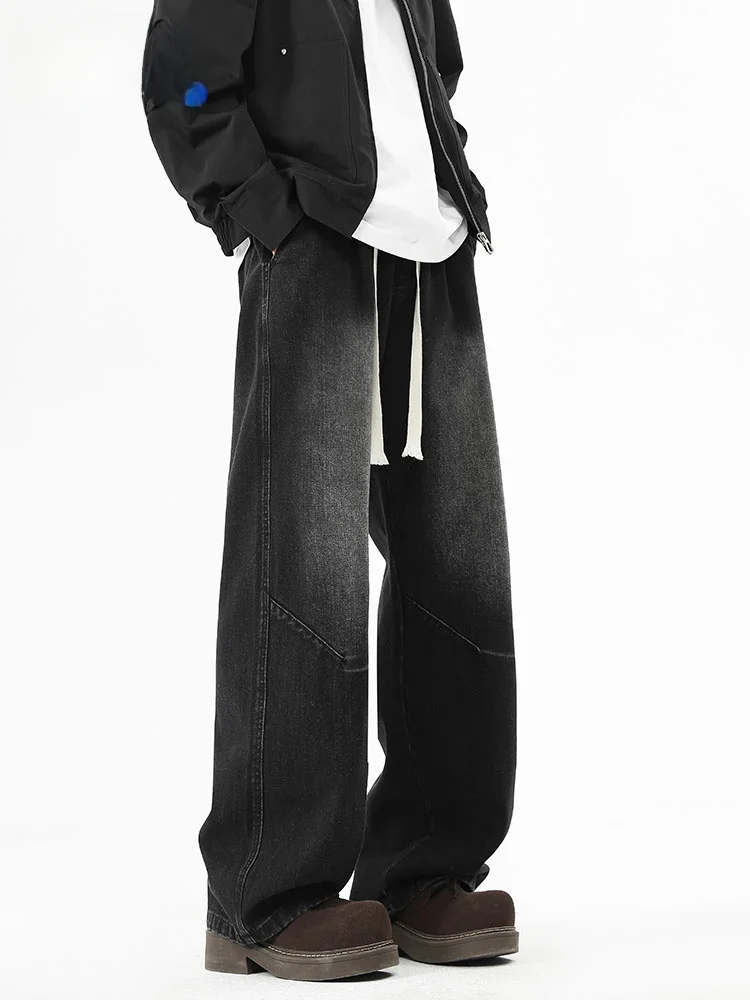 Wassup Tiger American Retro Waed Jeans Men's Spring Autumn Straight Leg Casual Pants Cleanfit Trendy Brand Youth Faion