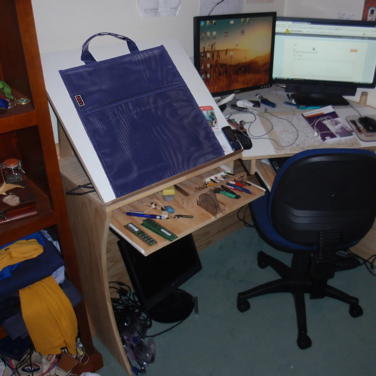 

Oxford Waterproof Document Bag Large Capacity Zipper Closure Dual Side Pocket Portable File Organizer for Students Professionals