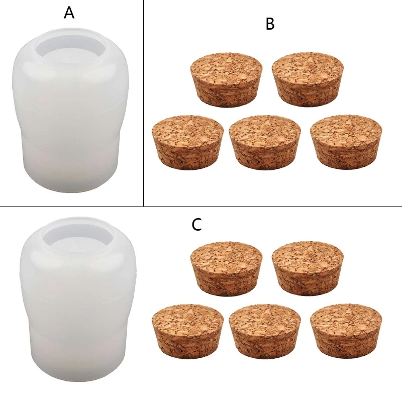 Moldes resina para tarros, molde silicona para botellas, contenedor dulces, decoración navideña, maceta, envío directo