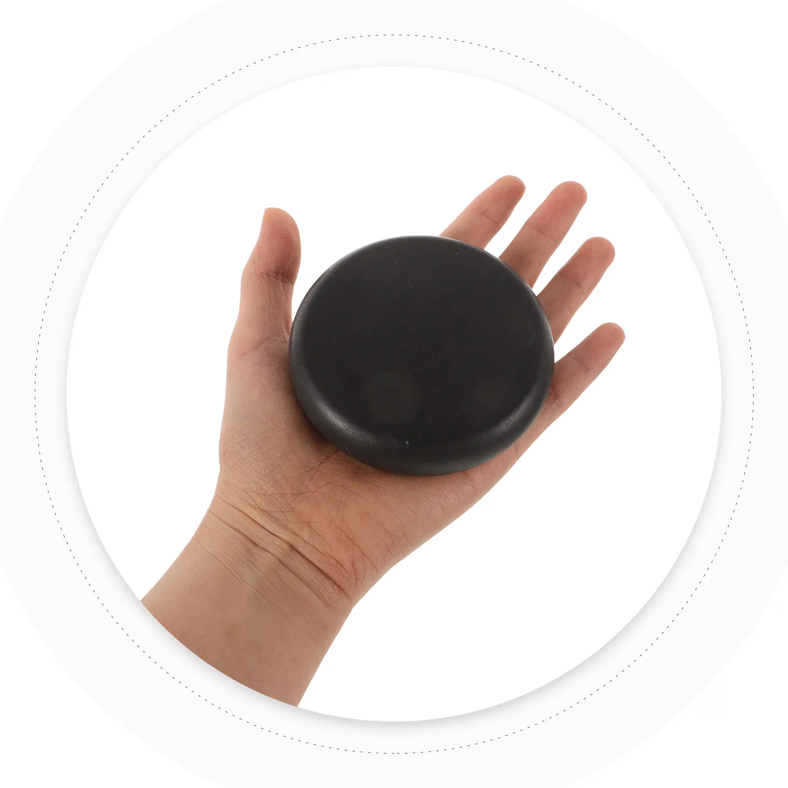 6Pcs Hot Massage Stones Smooth Polished Basalt Rocks for Muscle Recovery Circulation Boost Restful Sleep Home Spa