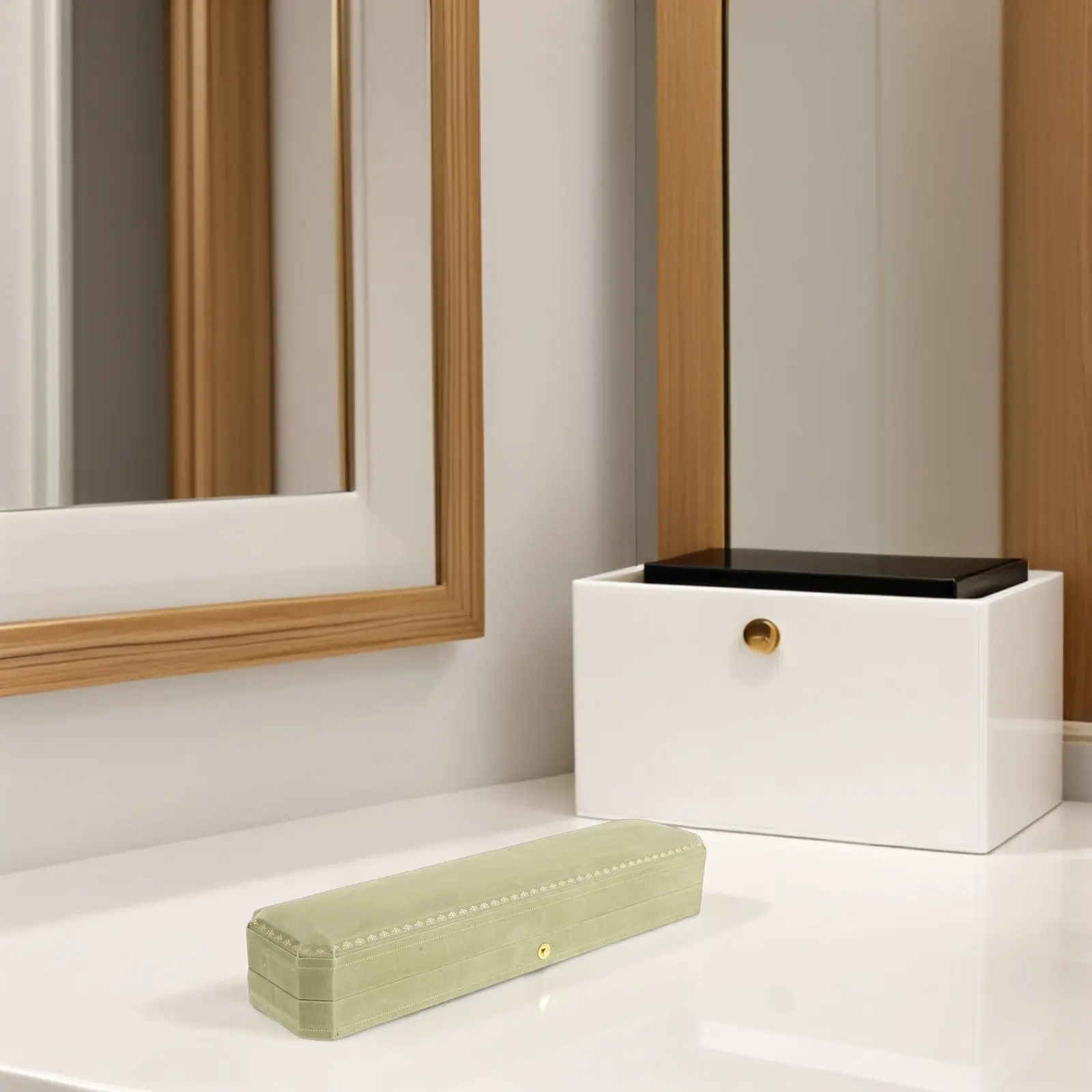 

Большая шкатулка для хранения украшений (для ожерелий), 9,25 x 2,2 дюйма, восьмиугольный дизайн, подставка для кулонов, органайзер для цепочек, подарок