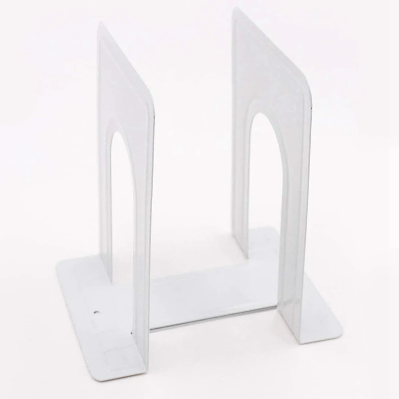 2 Pairs Bookends For Shelves Non-Skid Book Ends Heavy Duty Metal Book End Book Stopper For Books/Movies/Cds/Video Games