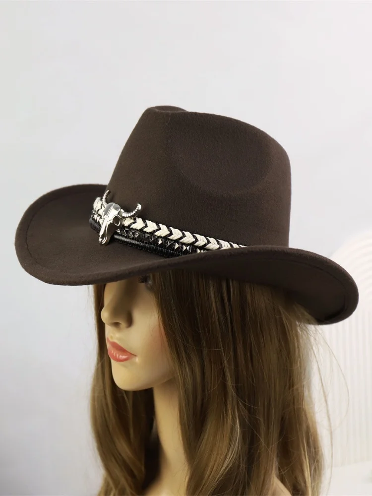 2026 1 Stück Neuer Herzförmiger Cowboy-Kopfschmuck Filzhut Neuer Outdoor-Hut für Männer und Frauen Ritterhut – Detail 4