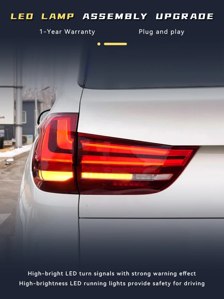

2 PCS Auto Lights For BMW X5 F15 2014-2018 Tail Lamp Modified DRL Taillight LED Horse Race Tool Plug And Play Car Accessories