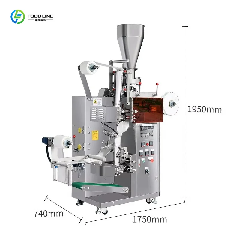 Customized Commercial Filter Paper Tea Bag Packing Equipment With String Envelope For Multiple Food Packaging Use