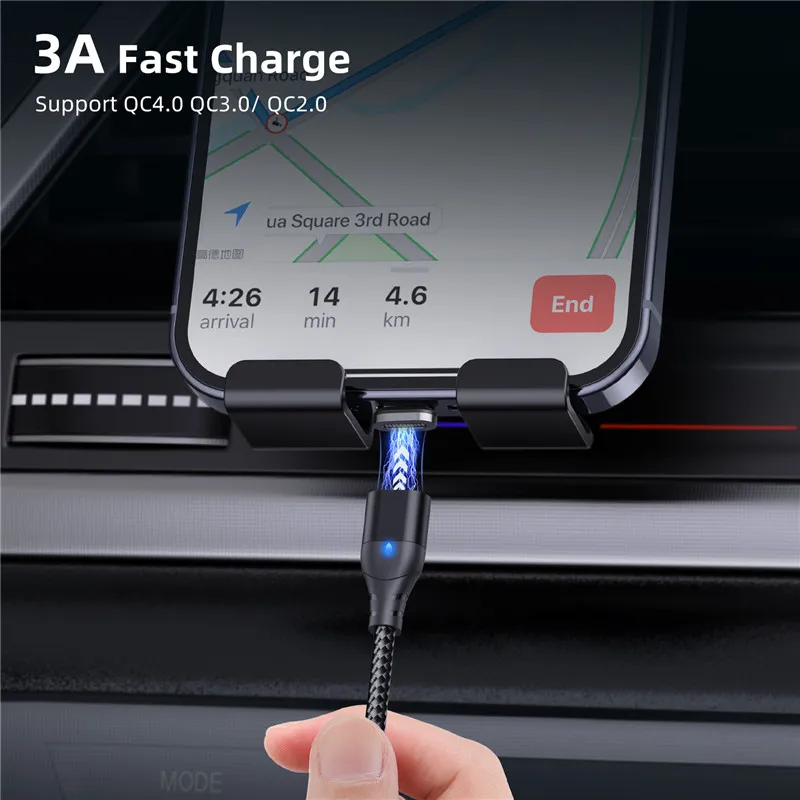 3A Magnetic Cable Type C Super Fast Charging Micro USB Cable USB C Magnet Charger For iPhone 15 14 Huawei Xiaomi Phone Wire Cord image 4