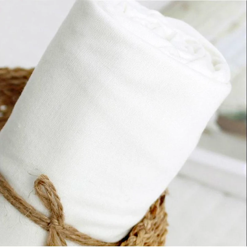 50x150cm Double-deck Cotton yarn cloth white Pure lining diaper clothing The abdomen bring high density Gauze fabric 180g/m