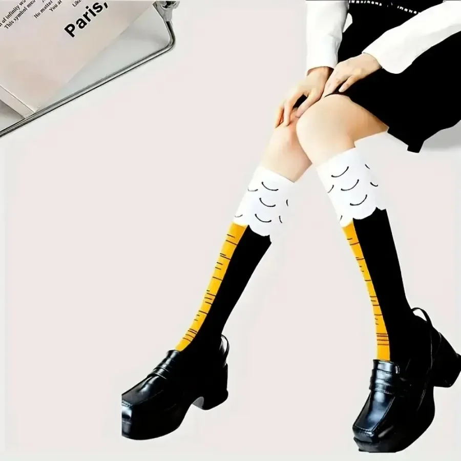 Black Chicken Paw Socks, Suitable As Gifts for Friends and Children, with Cartoon Cute Chicken Paw Pattern Design