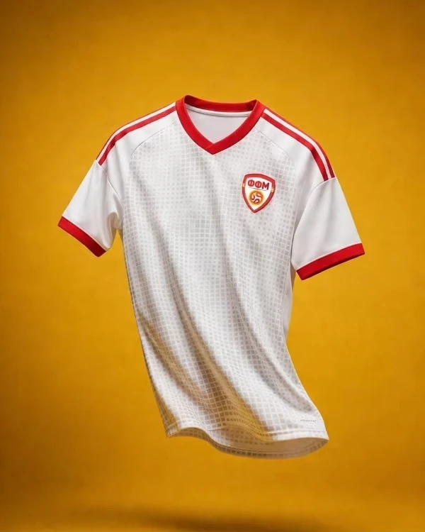 26-27 New Arrivals North Macedonia Men Jersey Home Loose Quick Drying T-shirt Suitable for Daily and Training Wear Fan Clothing