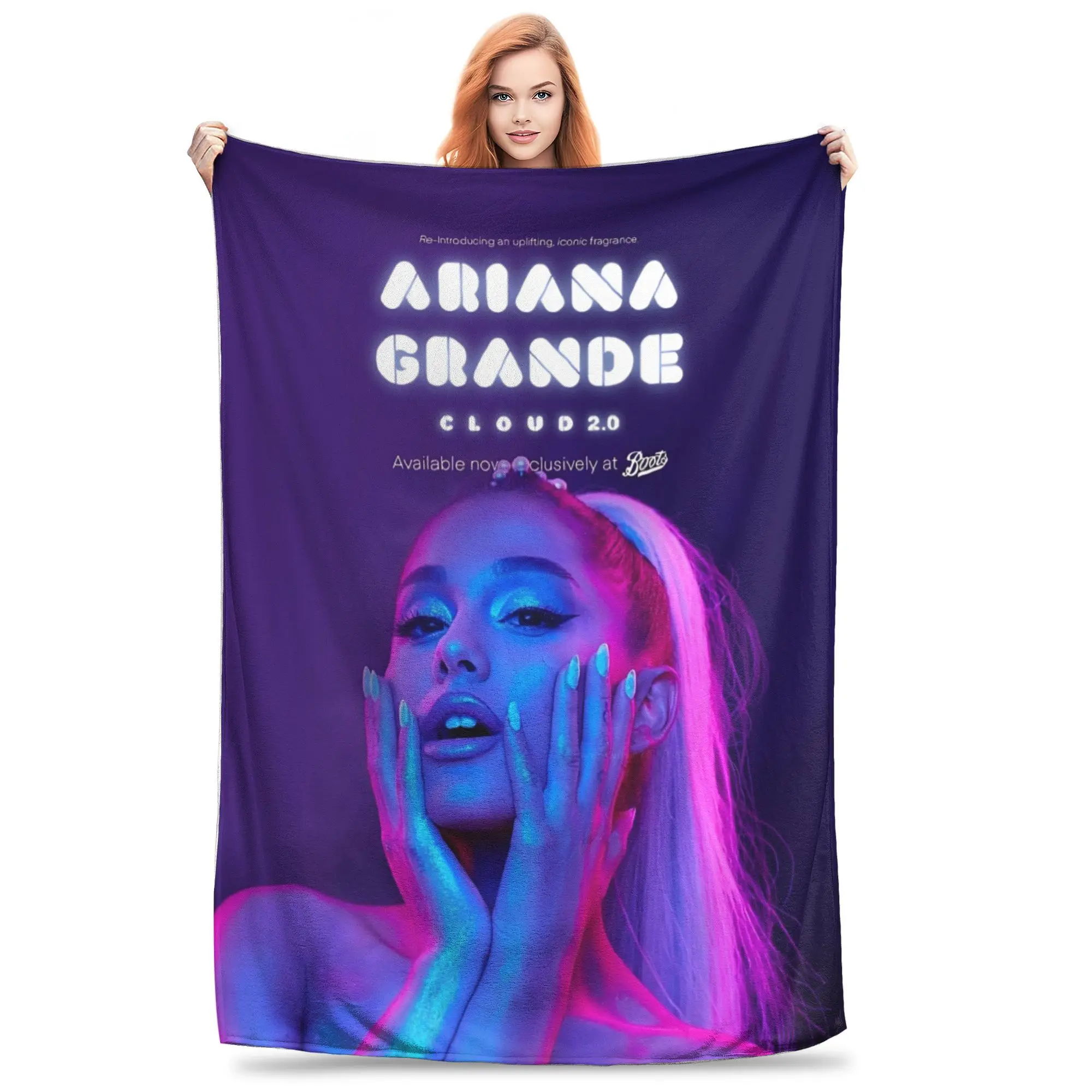 Arianas Grands Pop Singer Blankets Velvet Decoration   Multifunction Soft Throw Blankets for Bed Office Bedspread