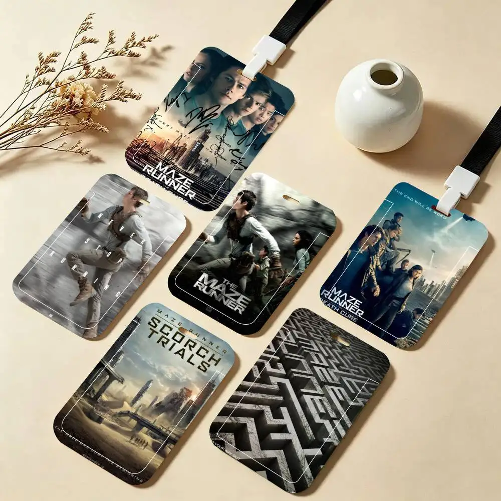 Porta Tarjetas de Identificación de la Serie de Películas The Maze Runner, Correa para el Cuello, Colgante, Porta Credenciales, Llavero, Estuche para Credenciales de Trabajo, Regalo
